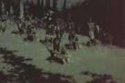 Frederic Remington Apache Scouts Listening (mk43) oil painting